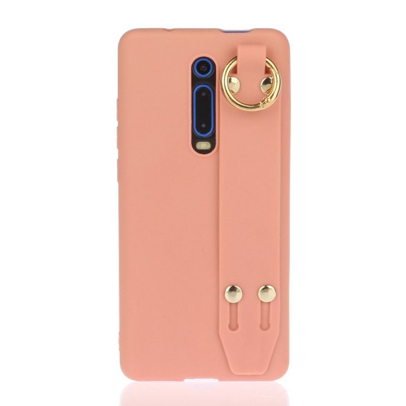 Etui Xiaomi Mi 9T / Mi 9T Pro Silikon Z Paskiem Podtrzymującym Etui Ochronne