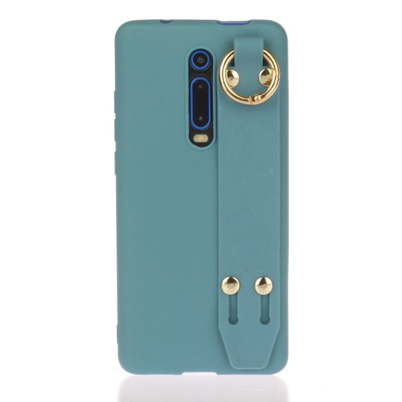 Etui Xiaomi Mi 9T / Mi 9T Pro Silikon Z Paskiem Podtrzymującym Etui Ochronne