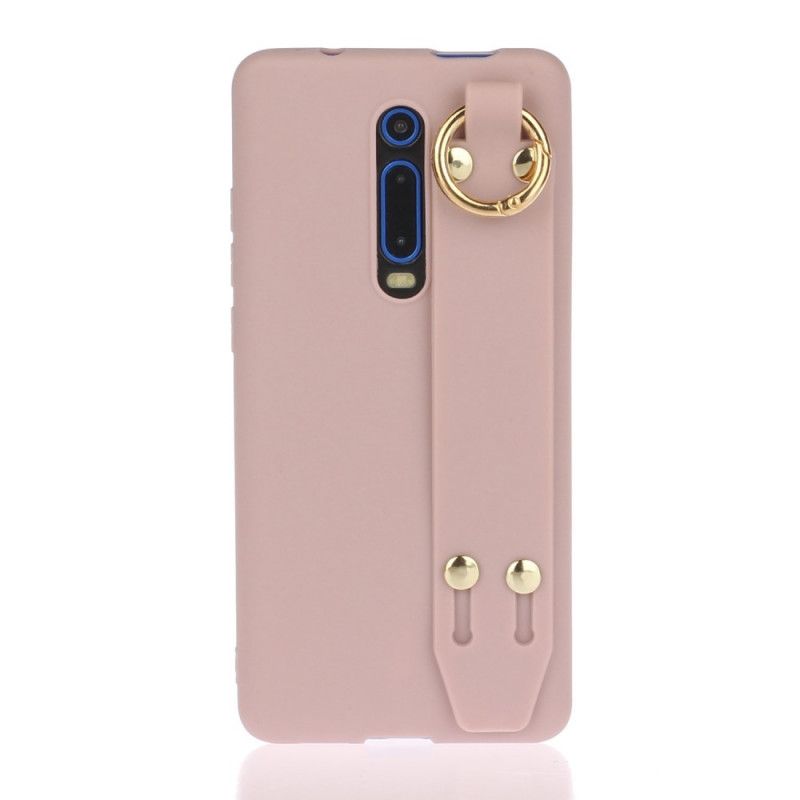 Etui Xiaomi Mi 9T / Mi 9T Pro Silikon Z Paskiem Podtrzymującym Etui Ochronne