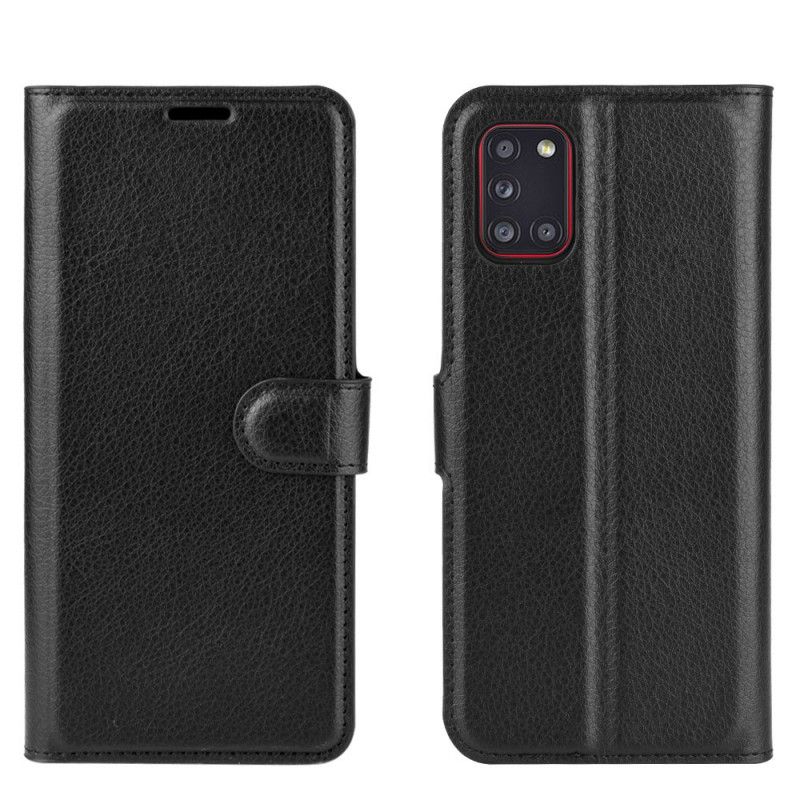 Etui Folio Samsung Galaxy A31 Biały Czarny Klasyczny