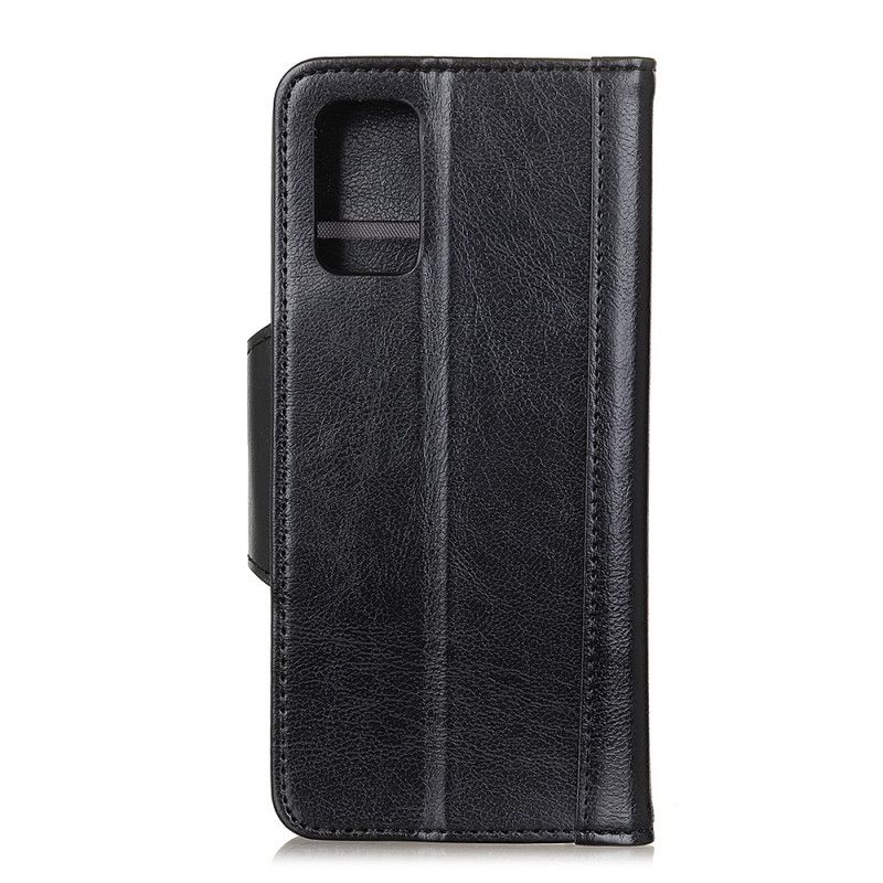 Etui Folio Samsung Galaxy A31 Biały Czarny Zapięcie Eleganckie Ze Sztucznej Skóry Etui Ochronne