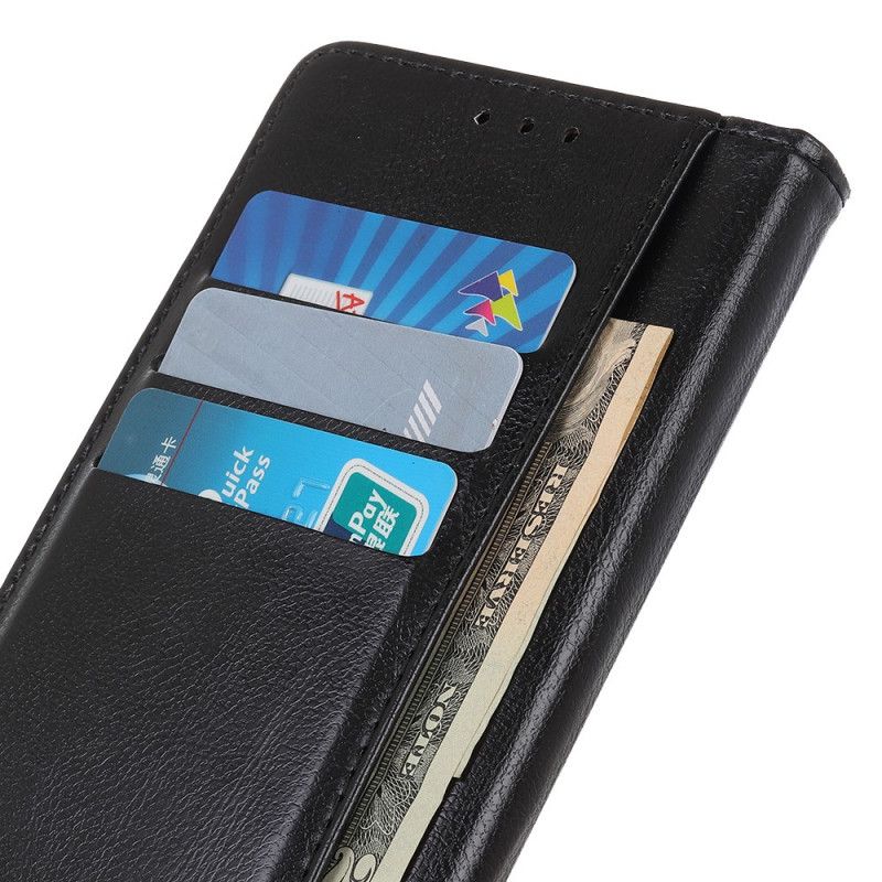 Etui Folio Samsung Galaxy A31 Biały Czarny Zapięcie Eleganckie Ze Sztucznej Skóry Etui Ochronne