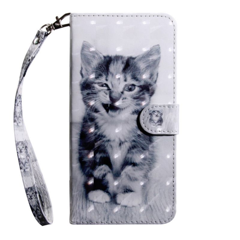 Etui Folio Samsung Galaxy A31 Czarno-Biały Cat Etui Ochronne