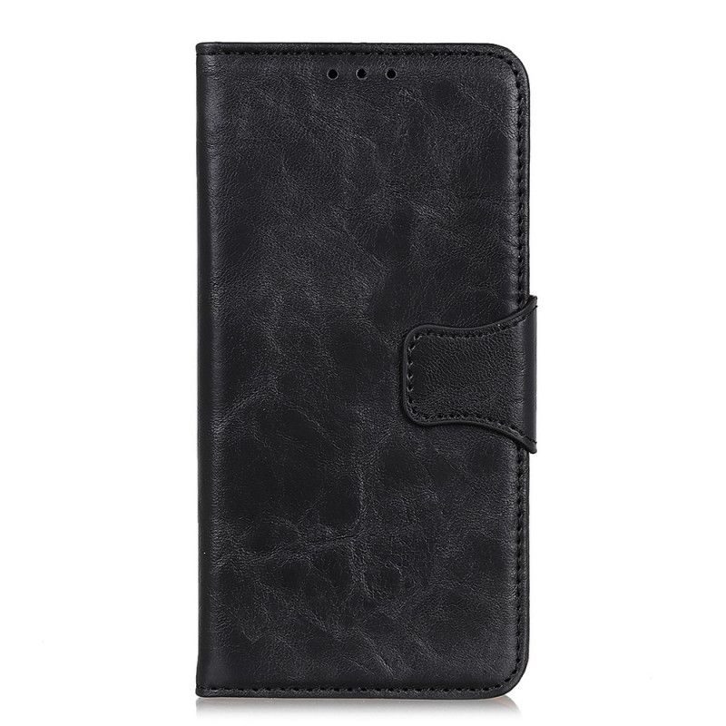 Etui Folio Samsung Galaxy A31 Czarny Dwustronne Zapięcie Z Dwoiny Skóry Etui Ochronne