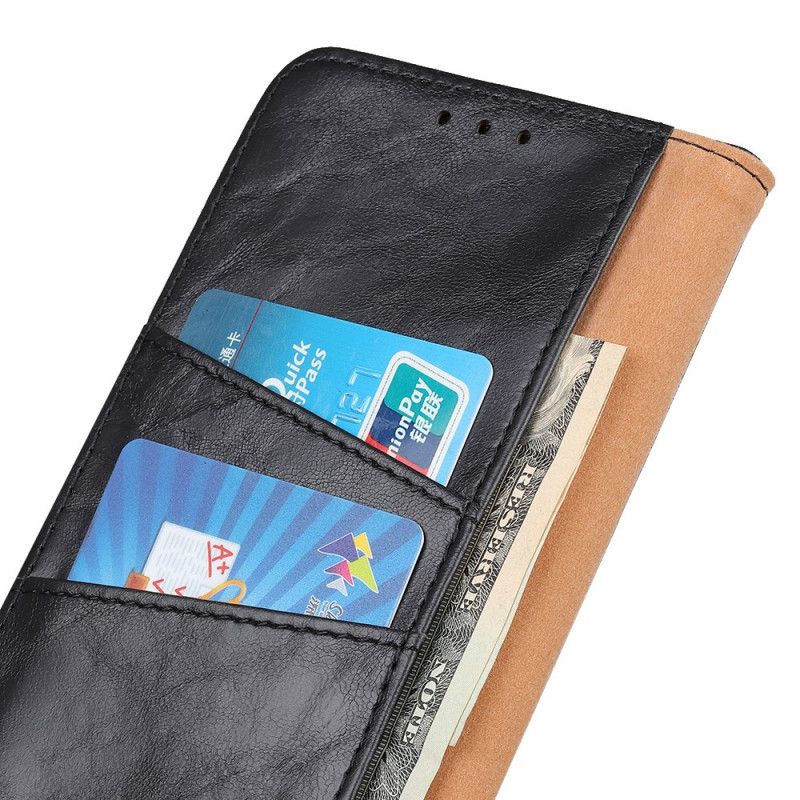 Etui Folio Samsung Galaxy A31 Czarny Dwustronne Zapięcie Z Dwoiny Skóry Etui Ochronne