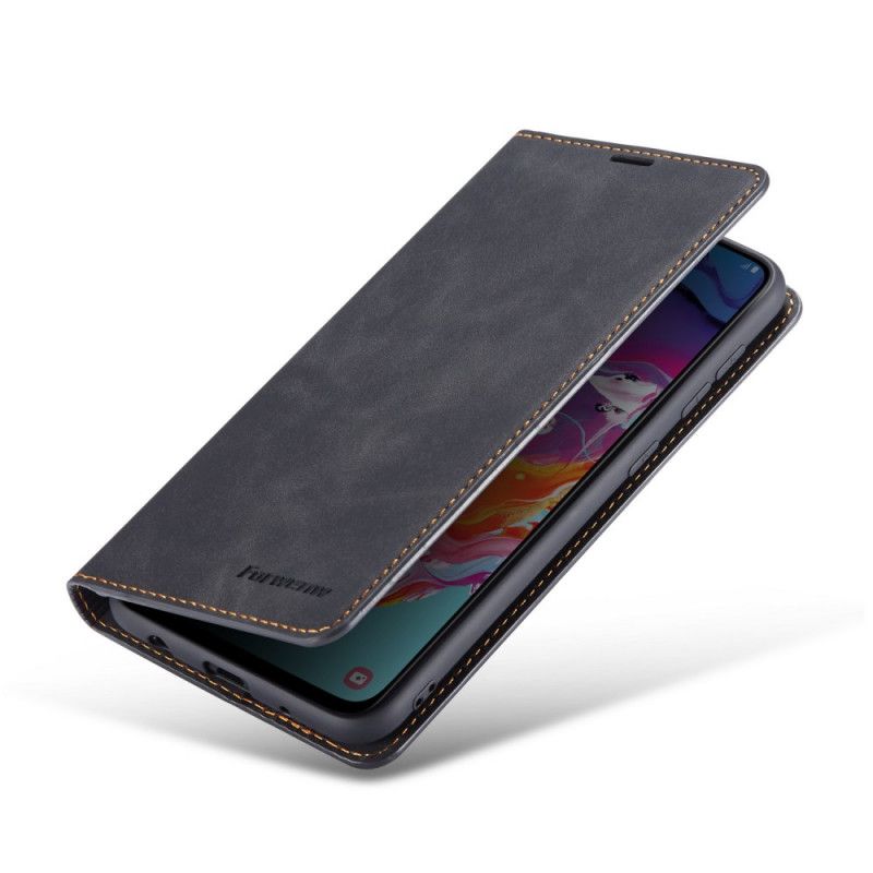 Etui Folio Samsung Galaxy A31 Czerwony Czarny Efekt Skóry Forwenw Etui Ochronne