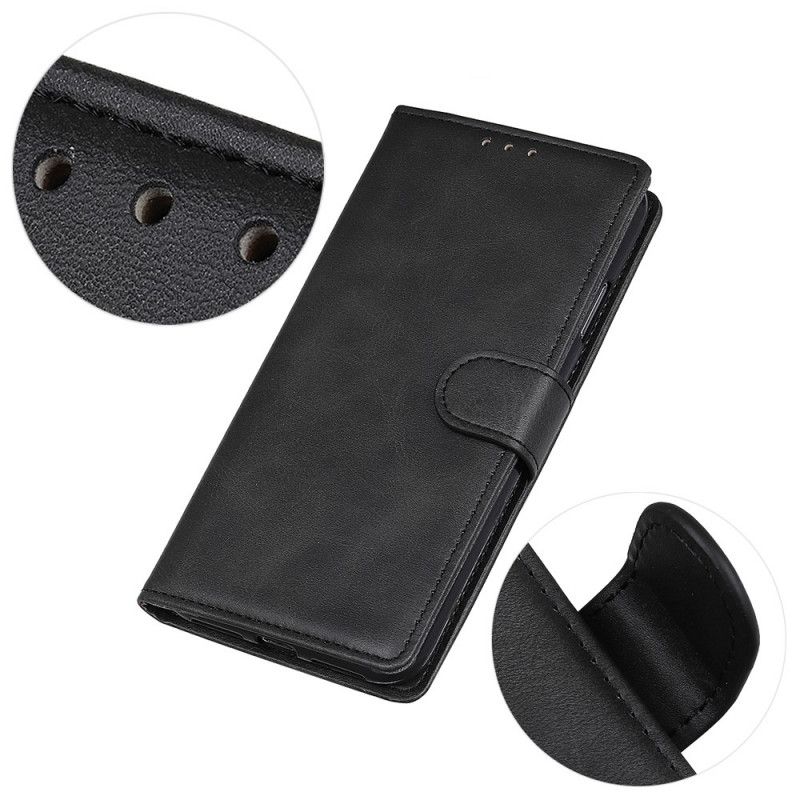 Etui Folio Samsung Galaxy A31 Czerwony Czarny Efekt Skóry Matowej Retro