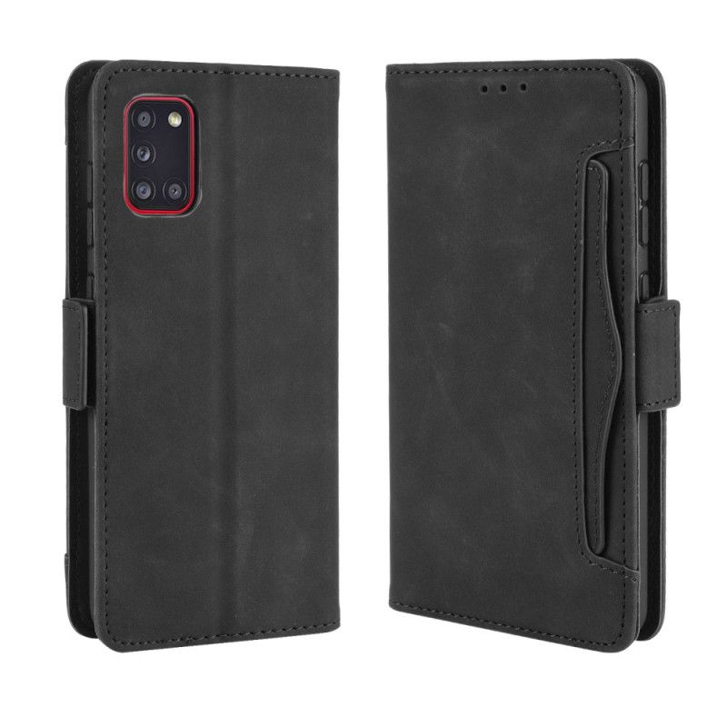 Etui Folio Samsung Galaxy A31 Czerwony Czarny Multikarta Pierwszej Klasy Etui Ochronne