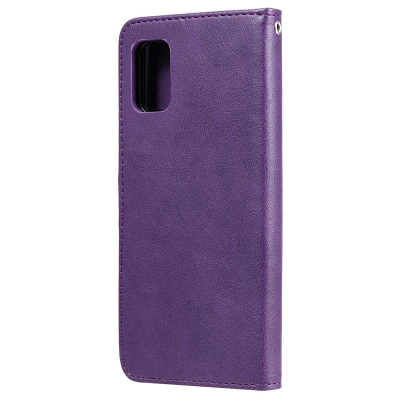 Etui Folio Samsung Galaxy A31 Czerwony Czarny Odpinana Skorupa I Pasek