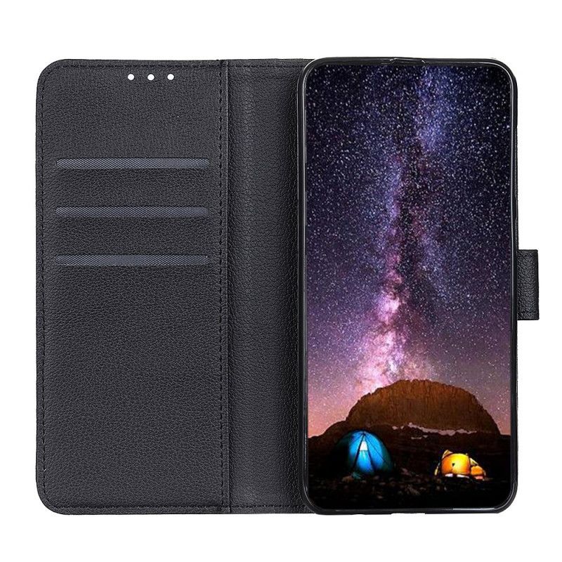 Etui Folio Samsung Galaxy A31 Czerwony Czarny Przeszycie Ze Sztucznej Skóry W Stylu Retro