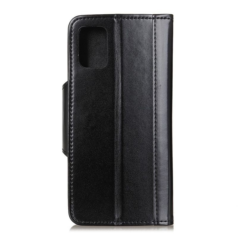 Etui Folio Samsung Galaxy A31 Czerwony Czarny Zamknięcie Eleganckie Ze Sztucznej Skóry