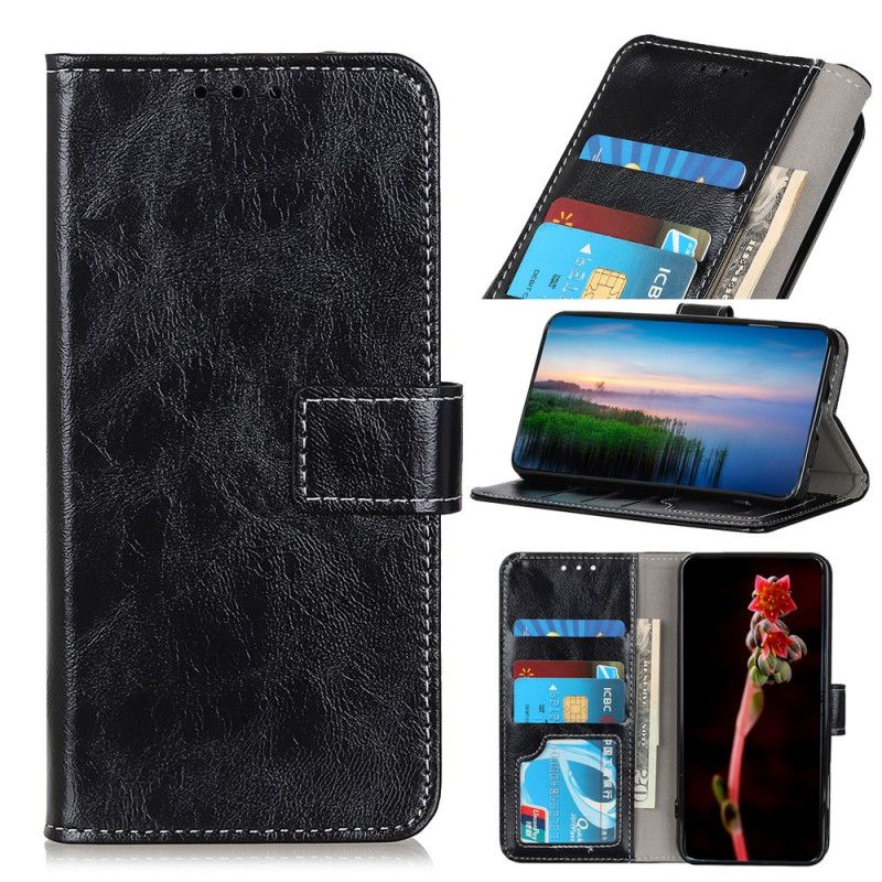 Etui Folio Samsung Galaxy A31 Fioletowy Błyszczące I Widoczne Szwy Etui Ochronne