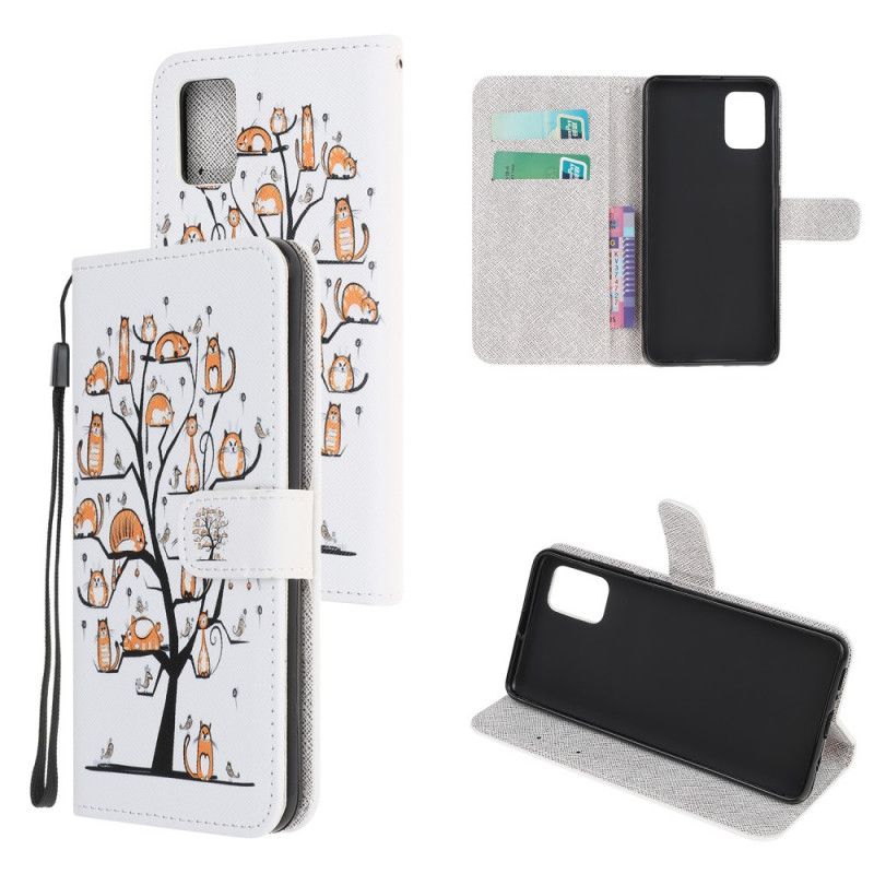 Etui Folio Samsung Galaxy A31 Funky Stringi Kotki Etui Ochronne