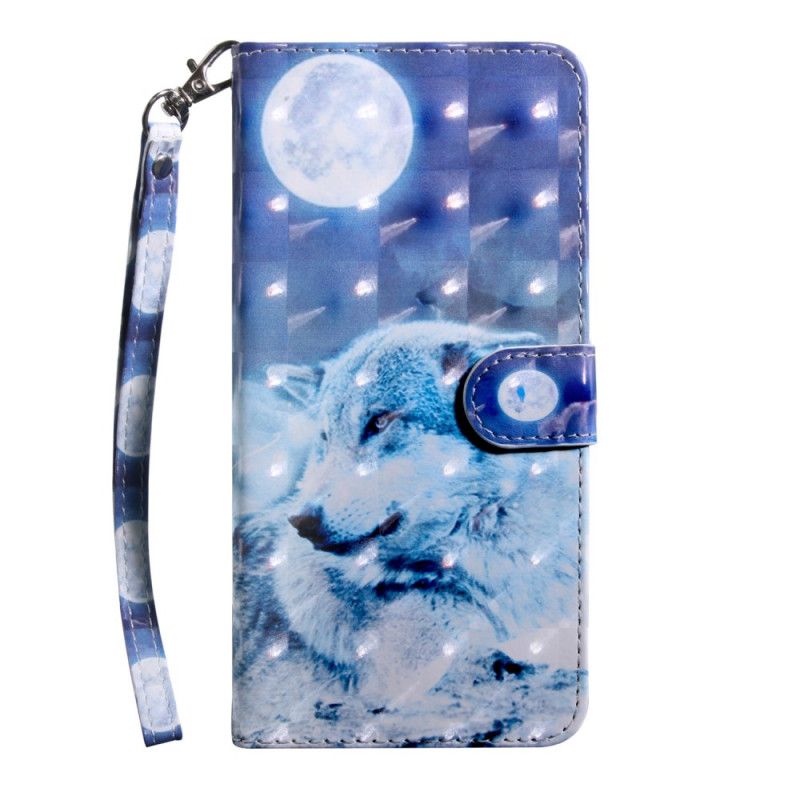 Etui Folio Samsung Galaxy A31 Księżycowy Wilk Etui Ochronne