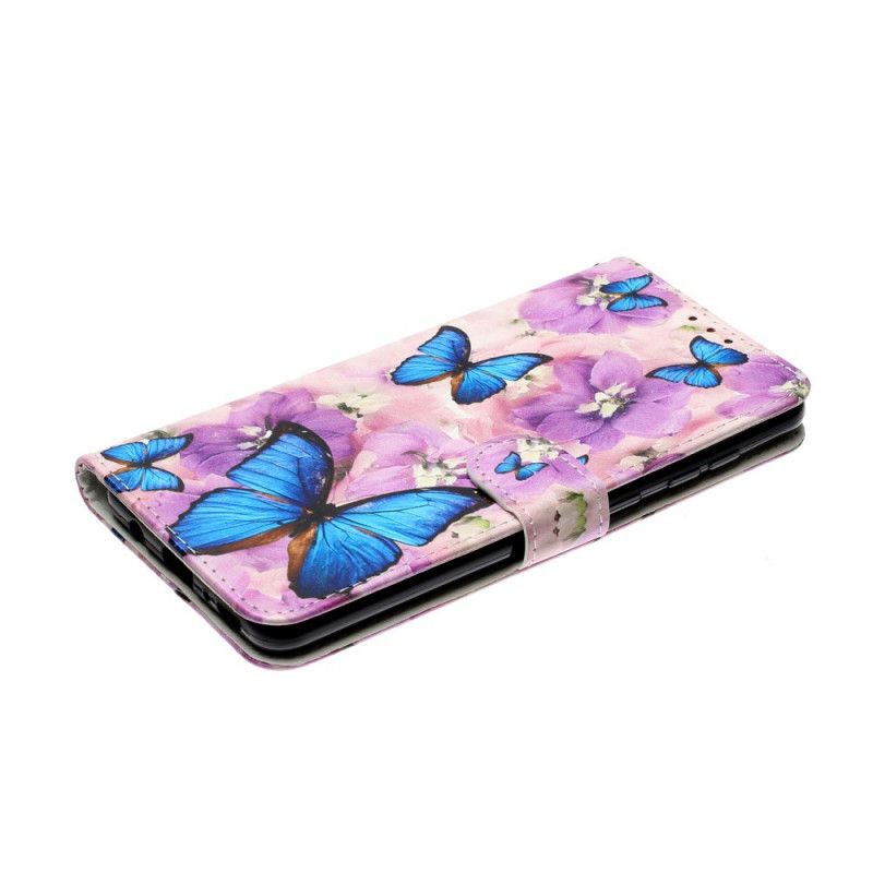 Etui Folio Samsung Galaxy A31 Kwiatowe Motyle Etui Ochronne