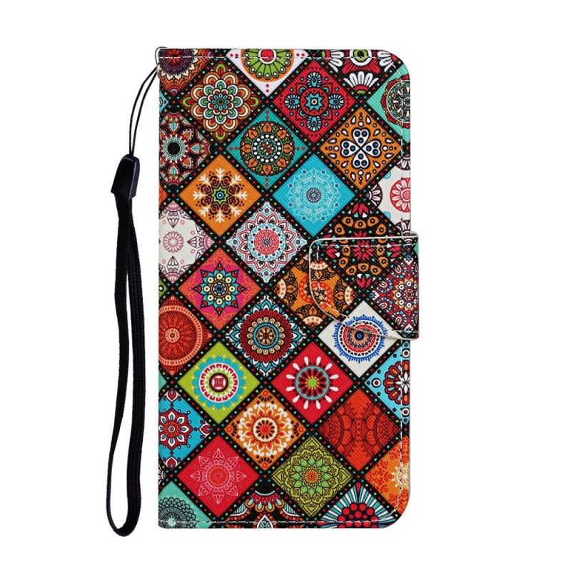 Etui Folio Samsung Galaxy A31 Patchworkowe Mandale Ze Stringami