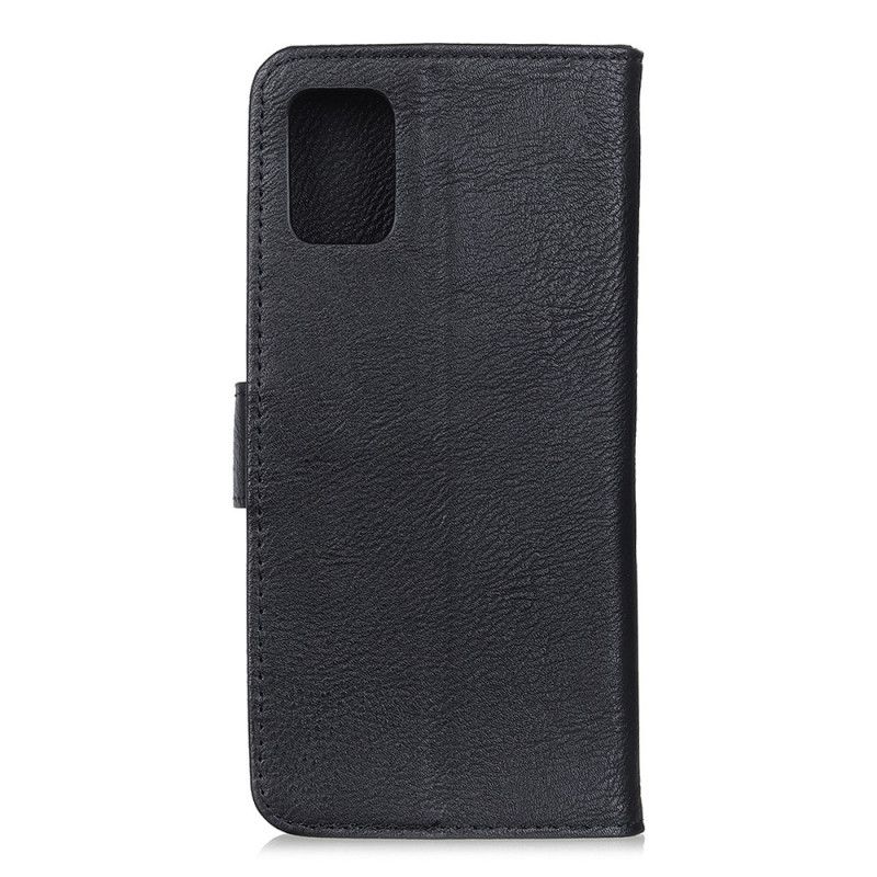 Etui Folio Samsung Galaxy A31 Szary Czarny Imitacja Skóry Khazneh Etui Ochronne