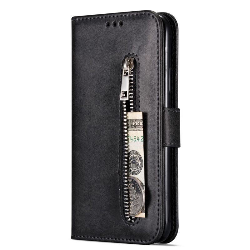 Etui Folio Samsung Galaxy A31 Szary Czarny Portmonetka Na Monety Z Paskiem Etui Ochronne