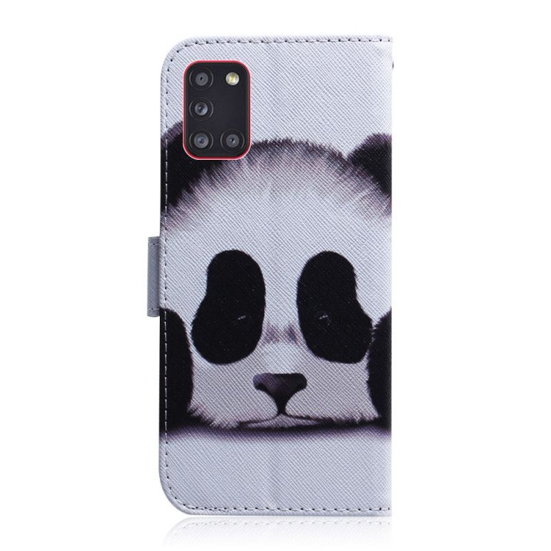 Etui Folio Samsung Galaxy A31 Twarz Pandy Etui Ochronne