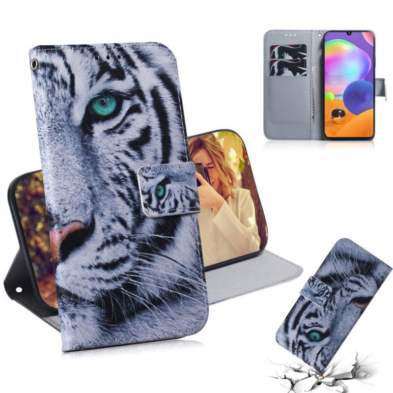 Etui Folio Samsung Galaxy A31 Twarz Tygrysa