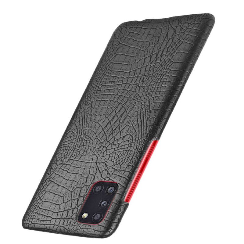 Etui Samsung Galaxy A31 Biały Czarny Efekt Skóry Krokodyla Etui Ochronne