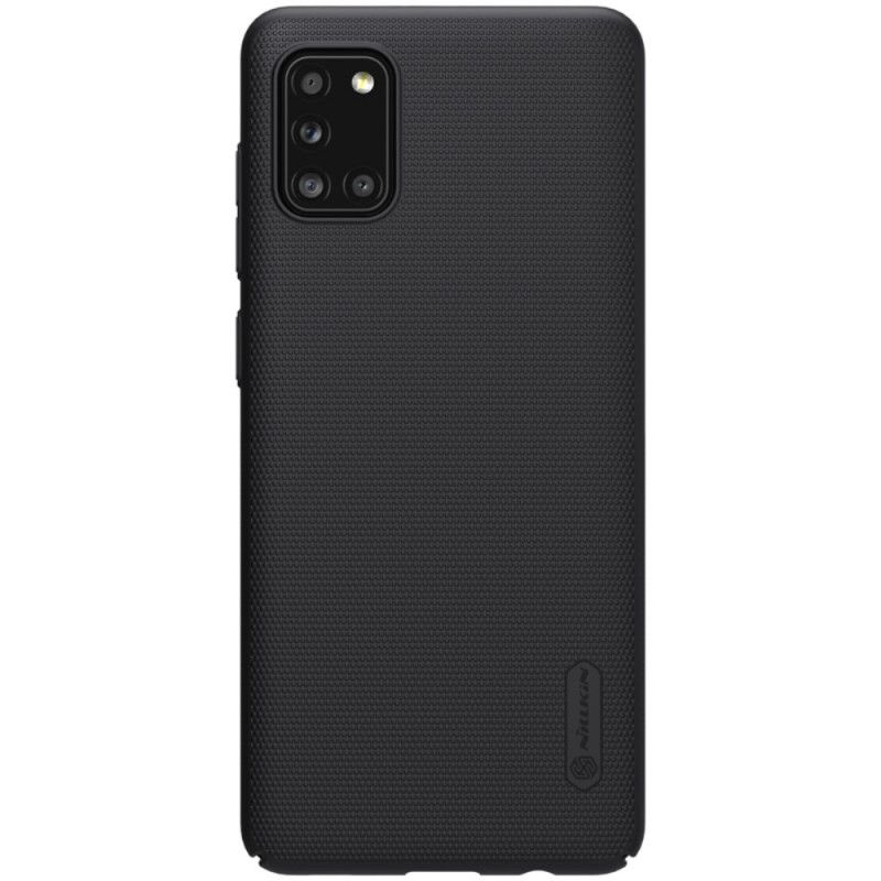 Etui Samsung Galaxy A31 Biały Czarny Sztywny Matowy Nillkin