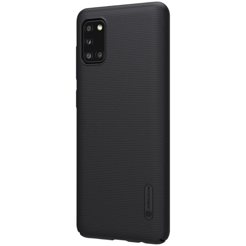 Etui Samsung Galaxy A31 Biały Czarny Sztywny Matowy Nillkin