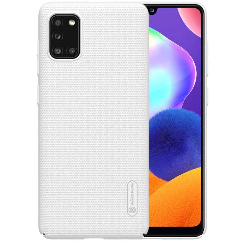 Etui Samsung Galaxy A31 Biały Czarny Sztywny Matowy Nillkin