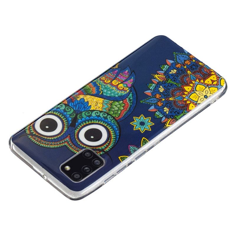 Etui Samsung Galaxy A31 Fluorescencyjna Sowa Mandala