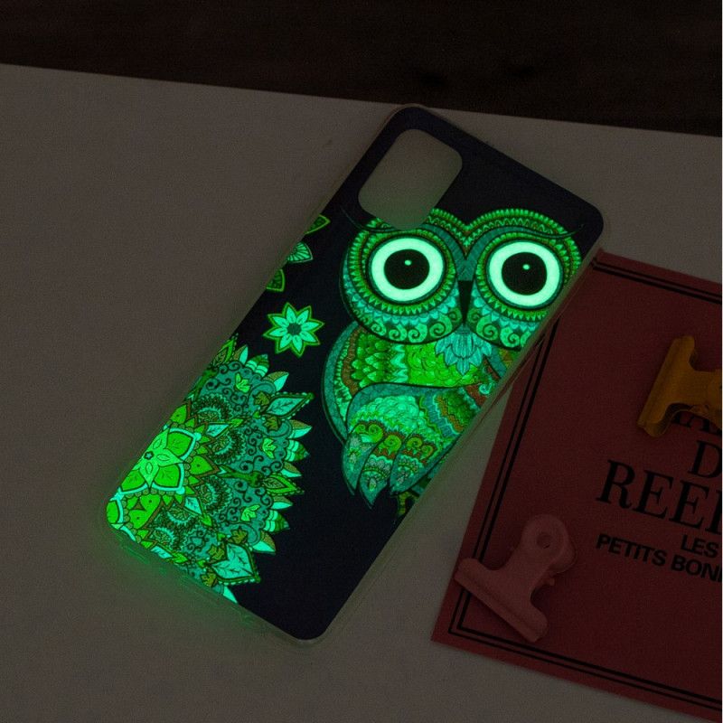 Etui Samsung Galaxy A31 Fluorescencyjna Sowa Mandala