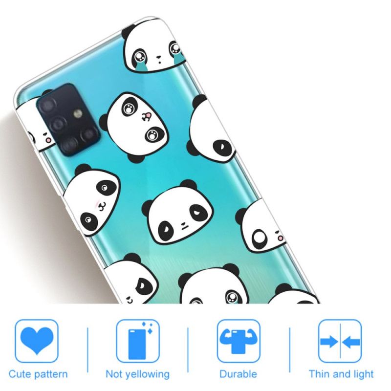 Etui Samsung Galaxy A31 Przezroczyste Sentymentalne Pandy Etui Ochronne