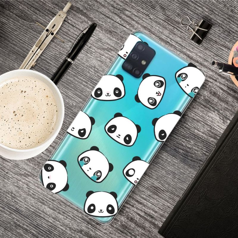 Etui Samsung Galaxy A31 Przezroczyste Sentymentalne Pandy Etui Ochronne