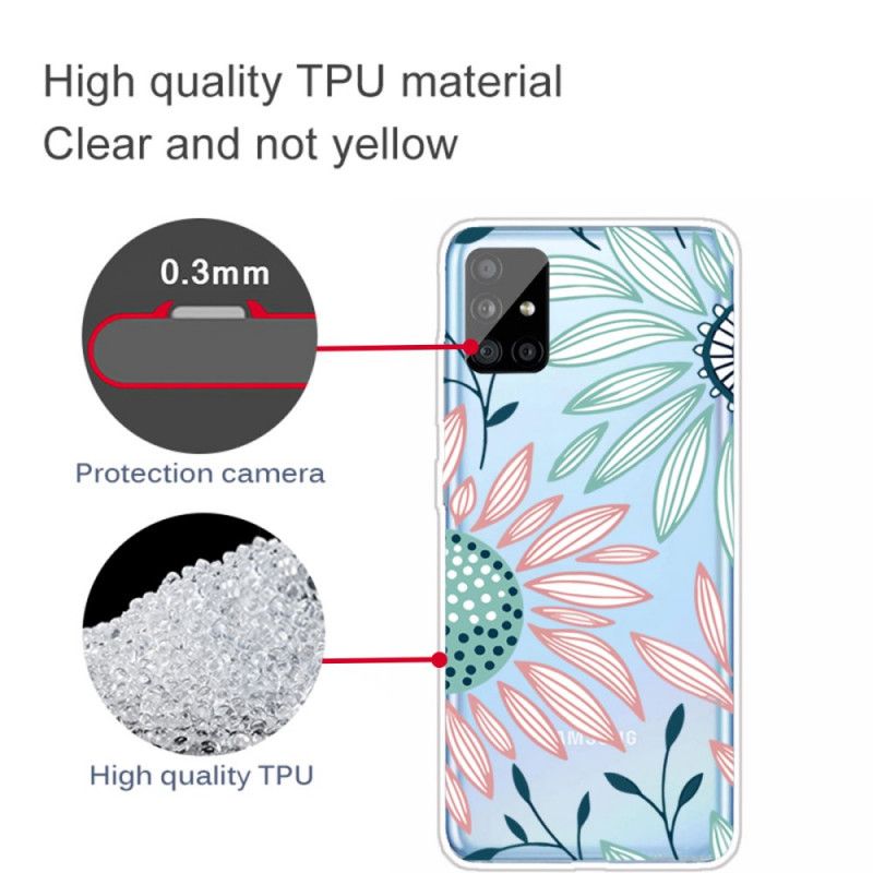 Etui Samsung Galaxy A31 Przezroczysty Kwiat