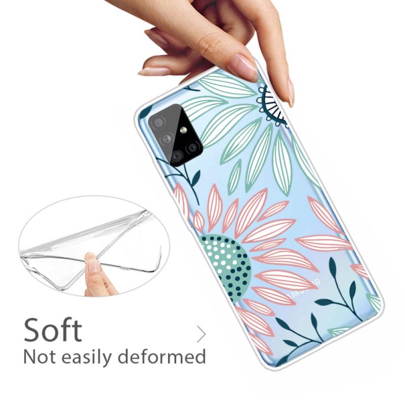 Etui Samsung Galaxy A31 Przezroczysty Kwiat