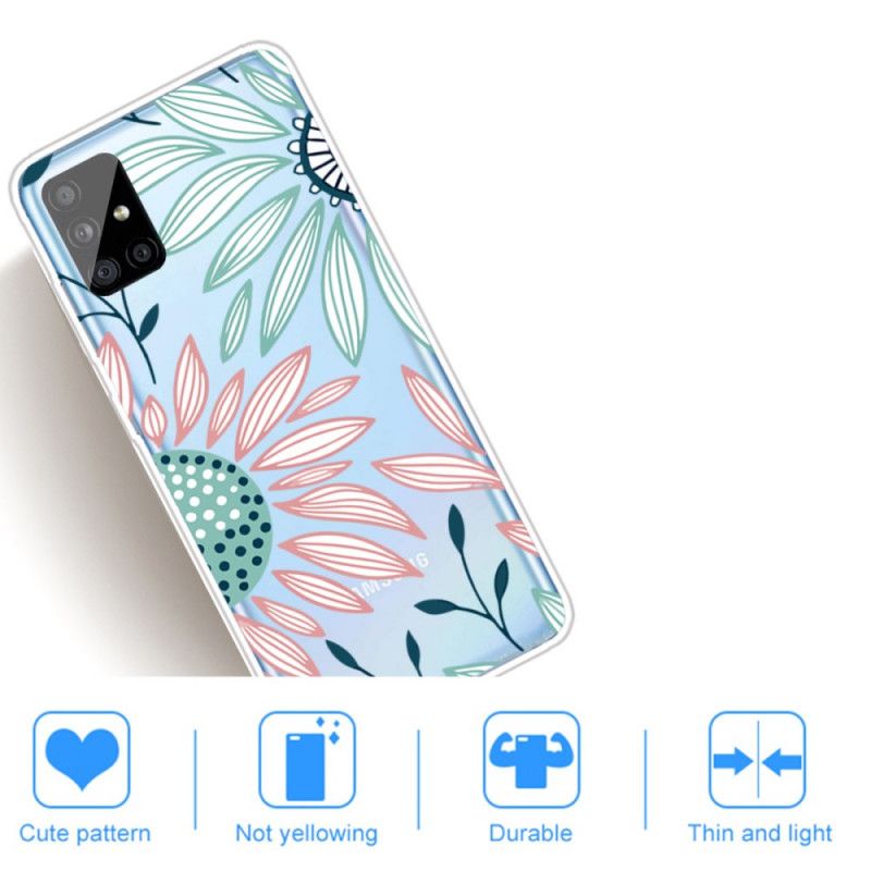 Etui Samsung Galaxy A31 Przezroczysty Kwiat