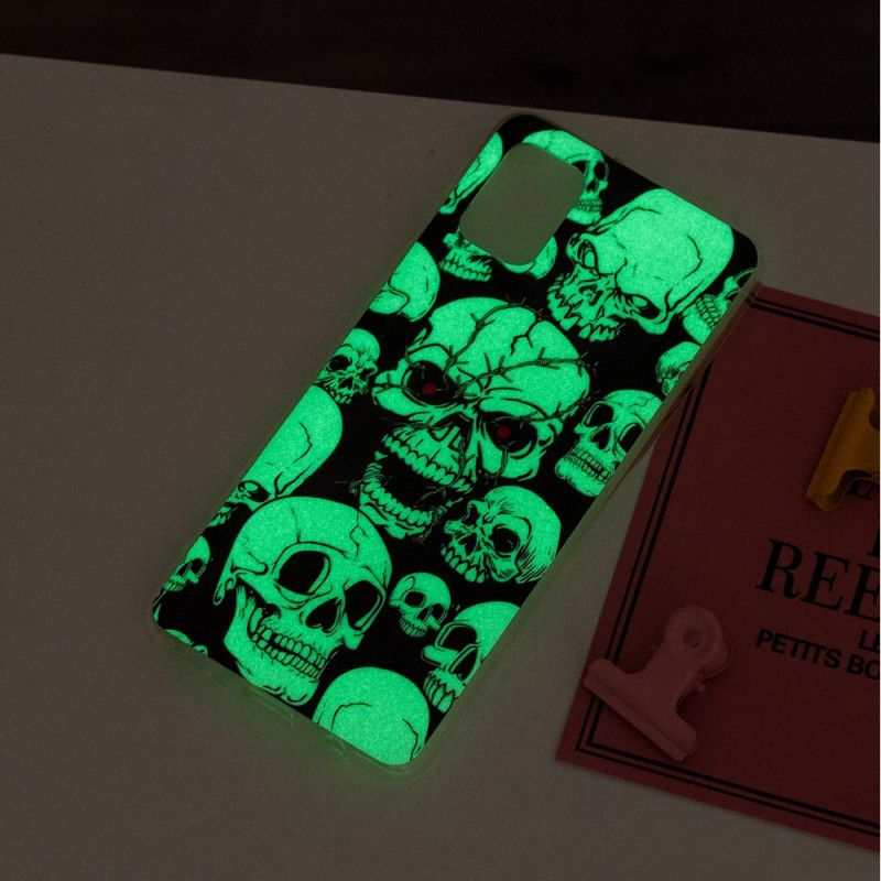 Etui Samsung Galaxy A31 Uwaga Fluorescencyjne Czaszki