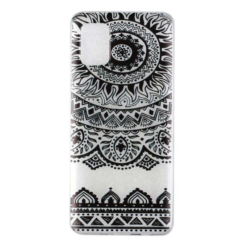 Etui Samsung Galaxy A31 Zielony Czarny Przezroczysta Mandala Kwiatowa