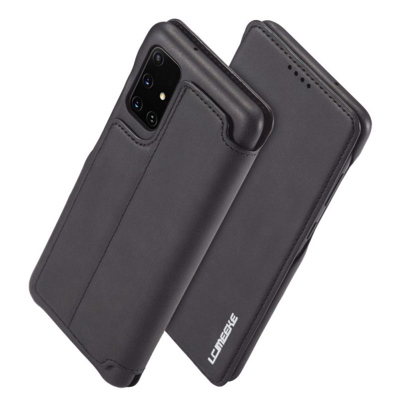 Flip Kotelot Samsung Galaxy A31 Czerwony Czarny Lc.Imeeke Efekt Skóry Etui Ochronne