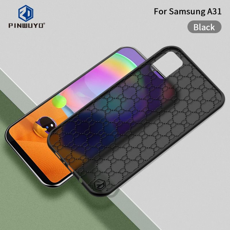 Futerały Samsung Galaxy A31 Biały Czarny Etui na Telefon Sosna Dun Seria Ii Pinwuyo