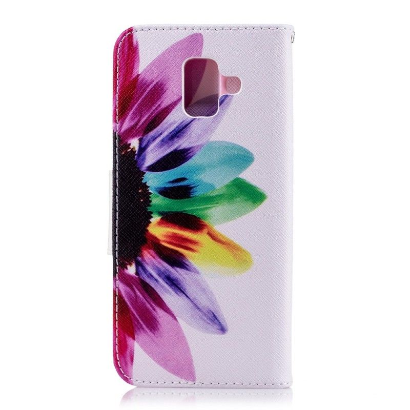 Etui Folio Samsung Galaxy A6 Kwiat Akwareli