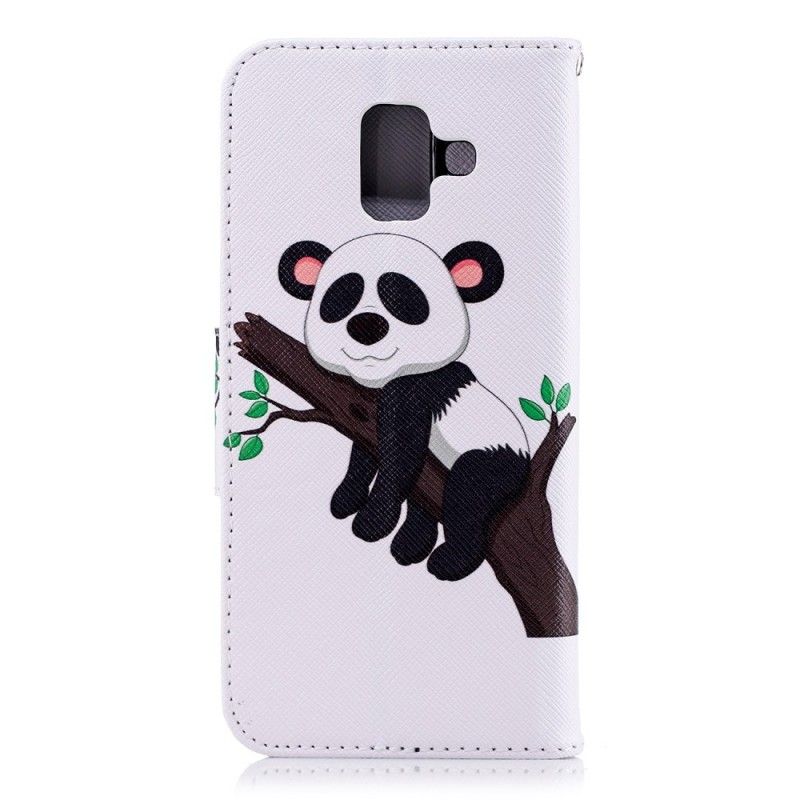 Etui Folio Samsung Galaxy A6 Leniwa Panda Etui Ochronne