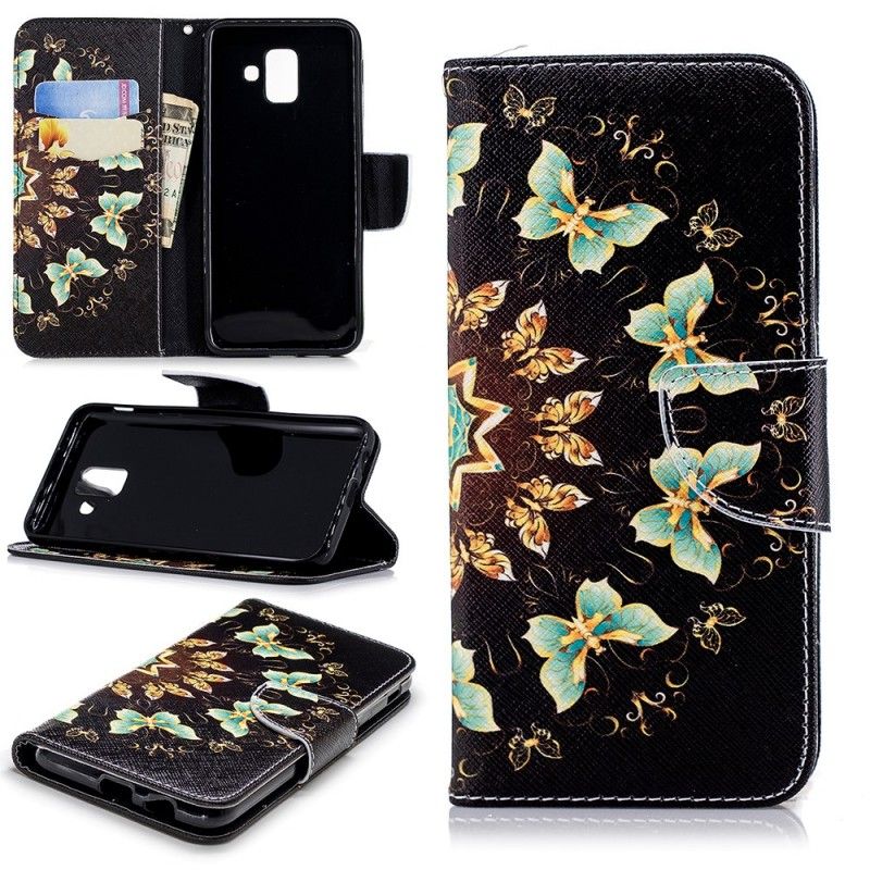 Etui Folio Samsung Galaxy A6 Mandala Motyla Etui Ochronne