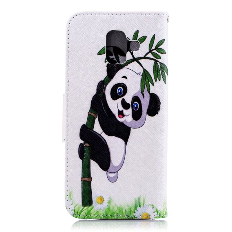 Etui Folio Samsung Galaxy A6 Panda Na Bambusie