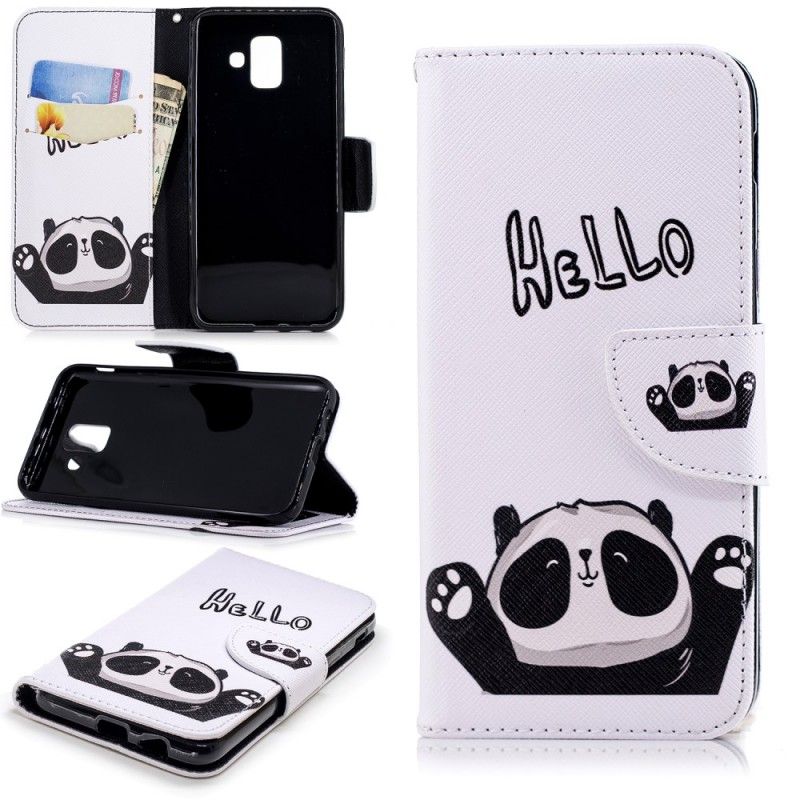 Etui Folio Samsung Galaxy A6 Witaj Panda Etui Ochronne