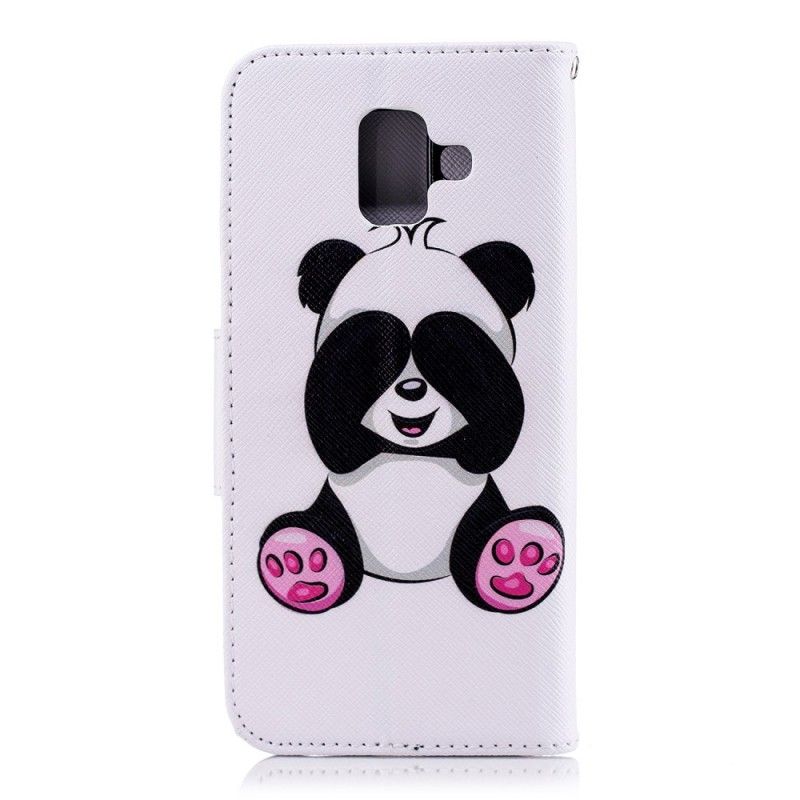 Etui Folio Samsung Galaxy A6 Zabawna Panda Etui Ochronne