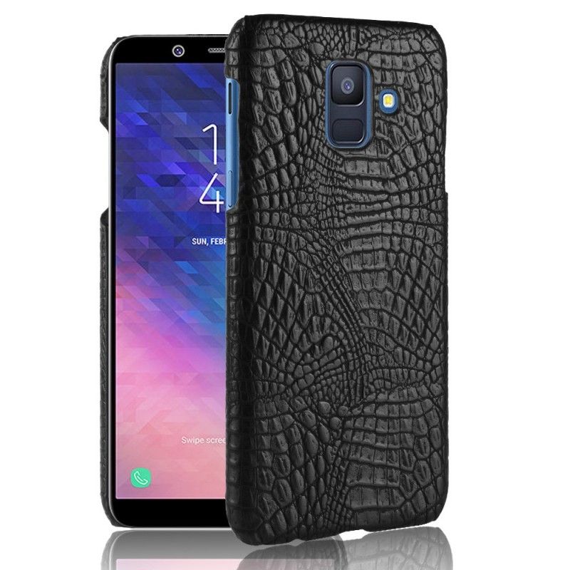 Etui Samsung Galaxy A6 Brązowy Czarny Efekt Skóry Krokodyla Etui Ochronne