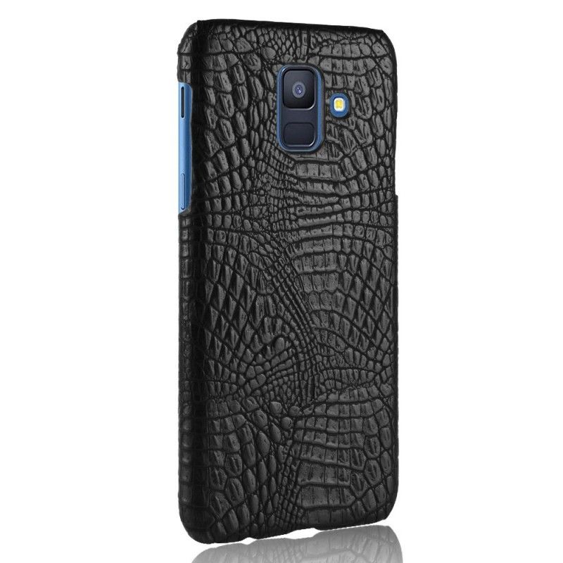 Etui Samsung Galaxy A6 Brązowy Czarny Efekt Skóry Krokodyla Etui Ochronne