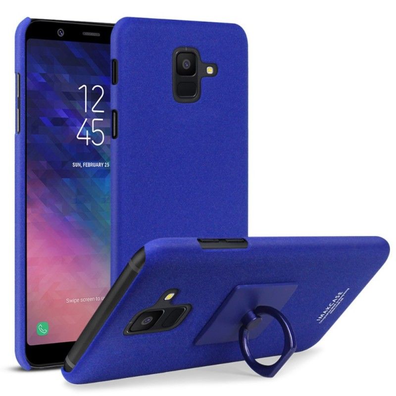 Etui Samsung Galaxy A6 Granatowy Czarny Pierścień Etui Ochronne