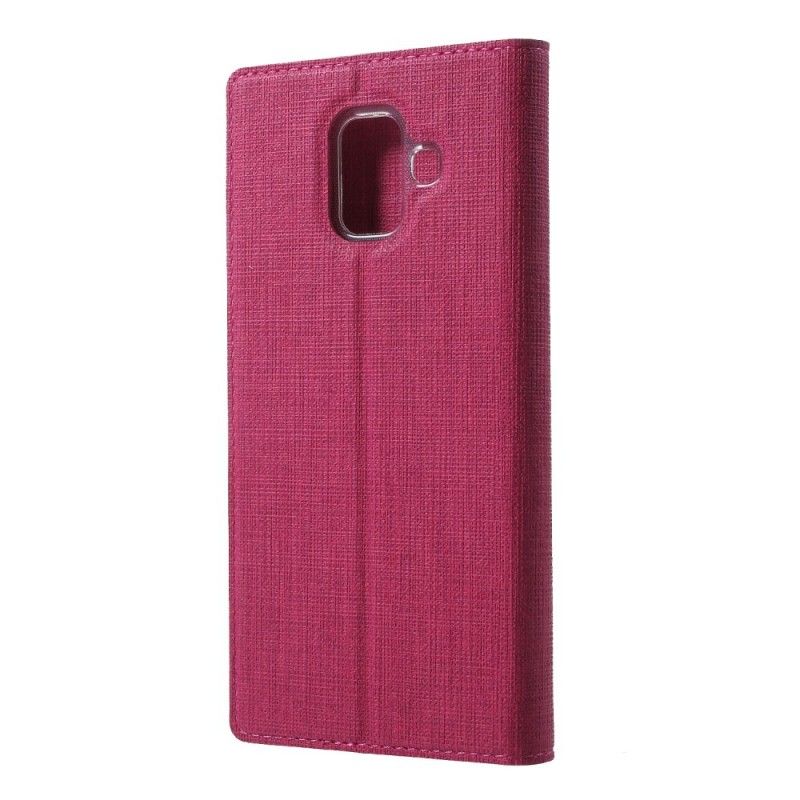 Flip Kotelot Samsung Galaxy A6 Magenta Czarny Teksturowany