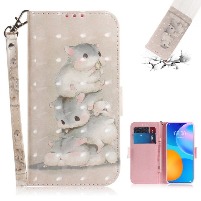 Etui Folio Huawei P Smart 2021 Chomiki W Stringach